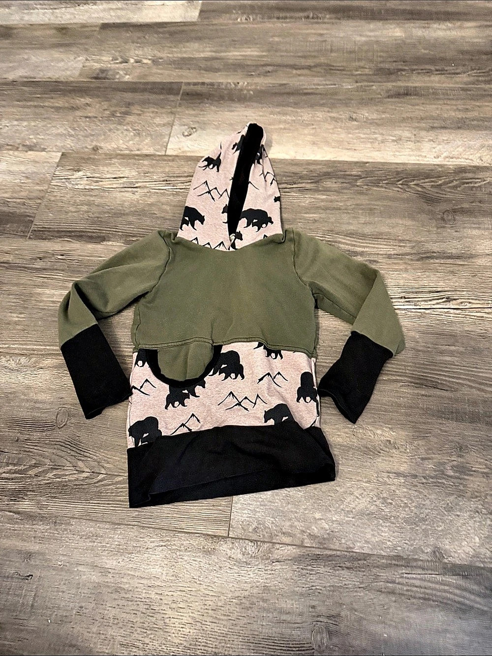 C Squared Clothing Grow with me Hoodie Green & Grey